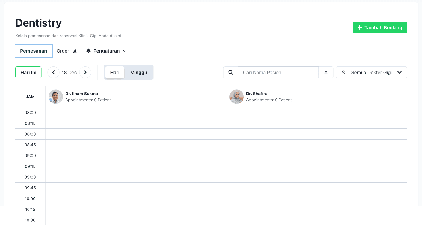 Tampilan dashboard untuk pengaturan agent AI