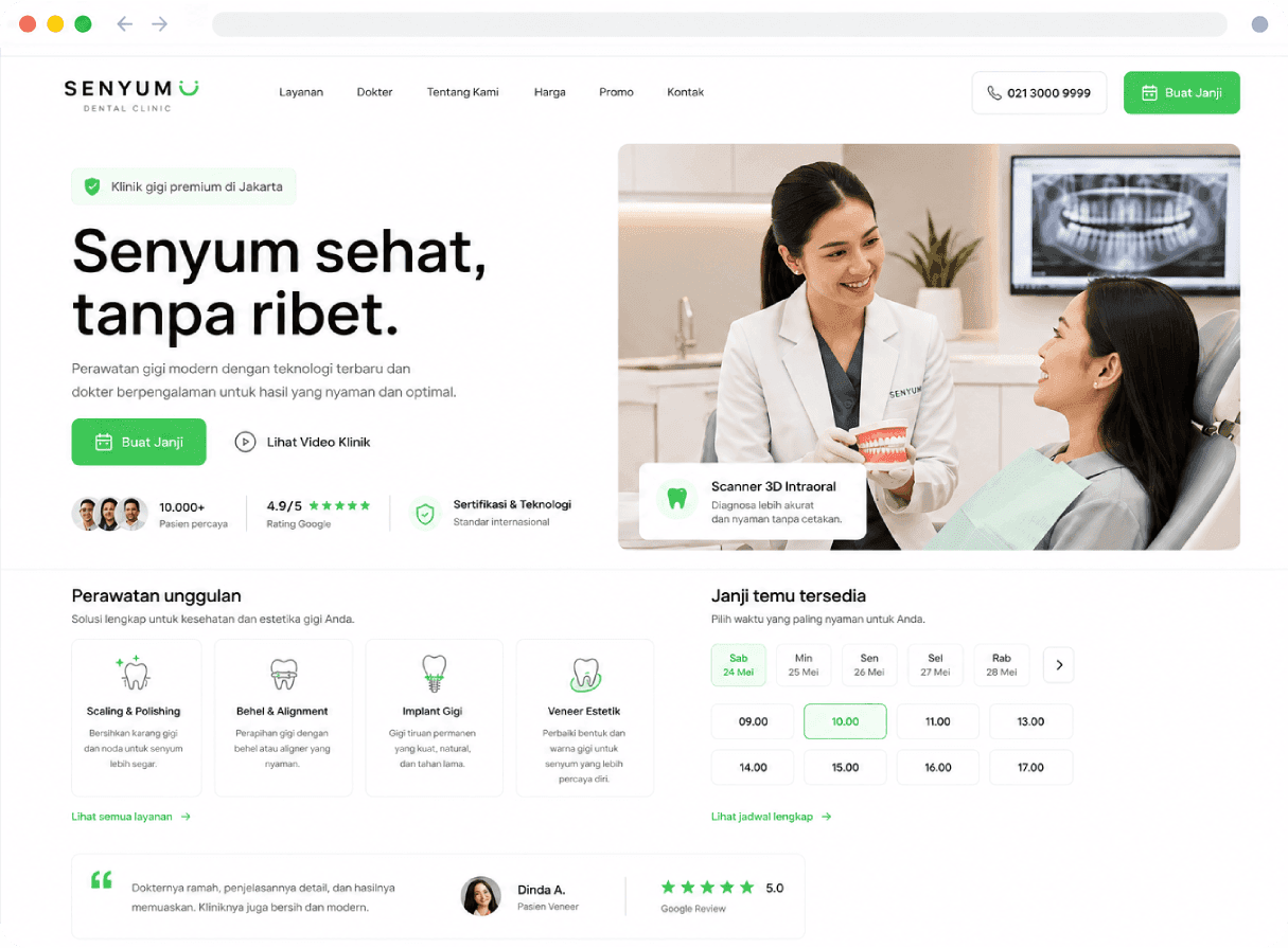 Demo website Klinik